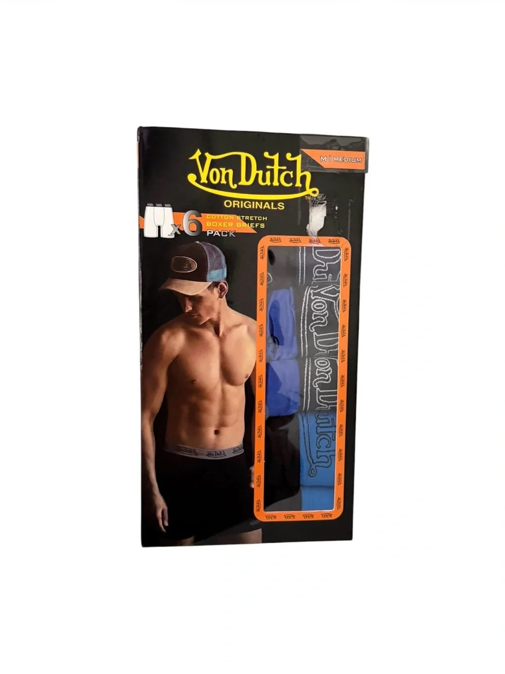 Von Dutch 6 Pack Boxer Briefs - Mens Size Medium | NEW
